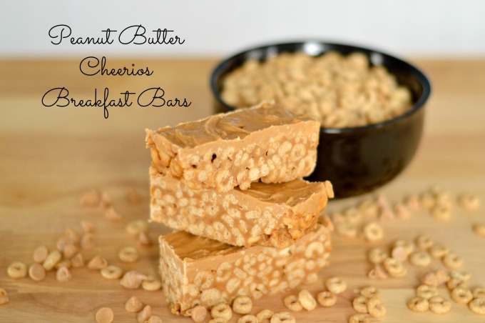 peanut butter cheerios bars, breakfast bars, breakfast recipes, no bake breakfast bars