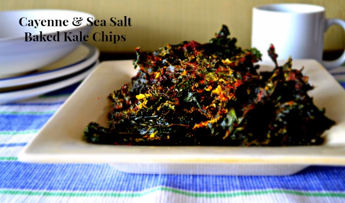 Homemade baked kale chips