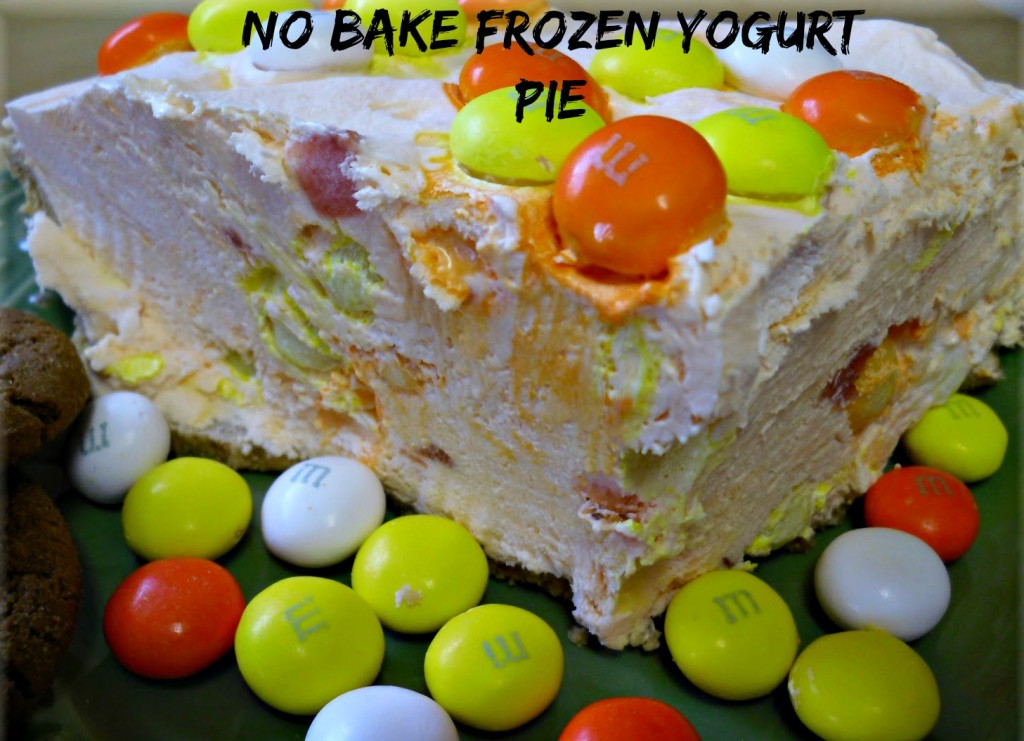 Frozen Yogurt Pie with Greek Yogurt for Probiotics Health