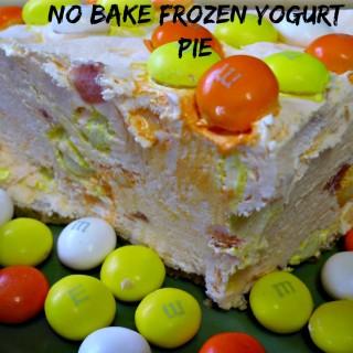 Frozen Yogurt Pie with Greek Yogurt for Probiotics Health