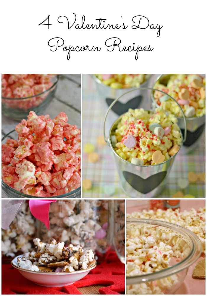 Valentine's Day popcorn, popcorn recipes, candied popcorn