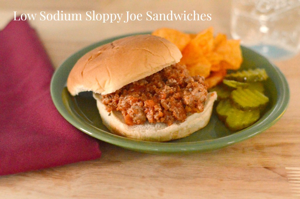 Low sodium sloppy joe sandwiches