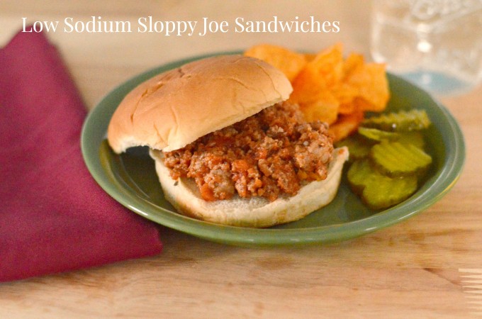 These sloppy joe sandwiches are delicious and low in sodium