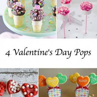 Valentine's Day desserts, cake pops, cookie pops, marshmallow pops