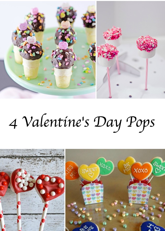 Valentine's Day desserts, cake pops, cookie pops, marshmallow pops