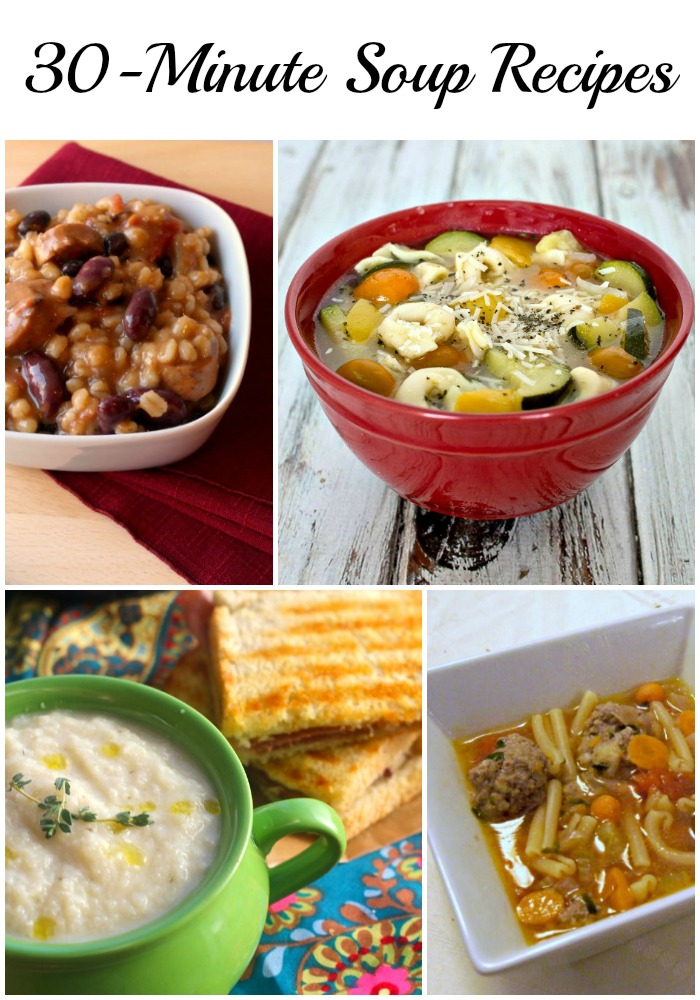 4 30-Minute Soups Recipes that are perfect for lunch! #SoFab