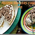 Frozen Snickers Yogurt Pie