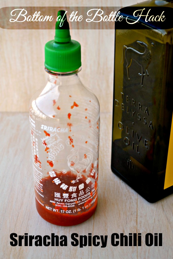 This Sriracha Spicy Chili Oil - Kitchen Hack not only reduces food waste, it's a great way to spice up your favorite marinade, stir fry recipe, or dressing.