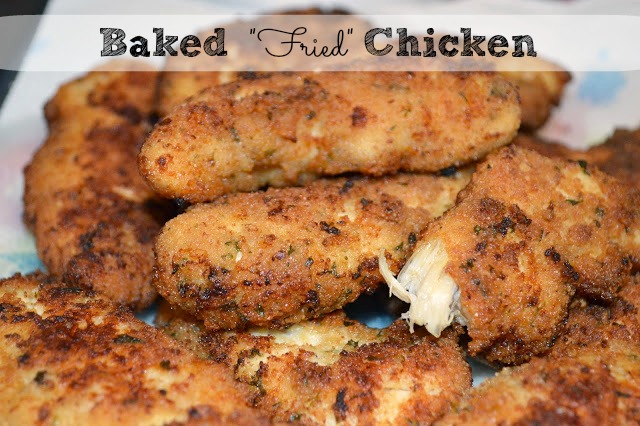 Baked Chicken Tenderloins that look and taste like they're fried! #SoFab