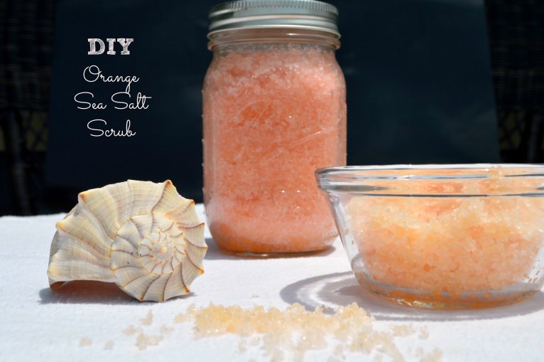 DIY Orange Sea Salt Scrub #SoFab