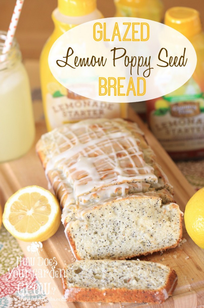 Glazed Lemon Poppy Seed Bread #PourMoreFun #SoFab #ad