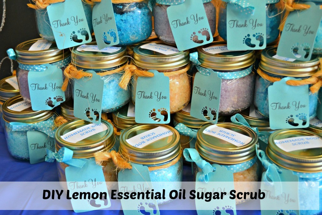 DIY Lemon Essential Oil Sugar Scrub #SoFab