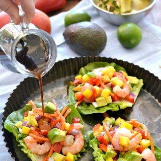 Tropical Shrimp Lettuce Wraps #MyPicknSave #SoFab #ad