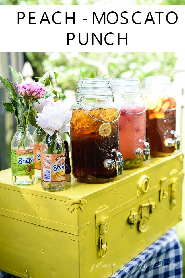 Peach Moscato Punch and Party Drink Station