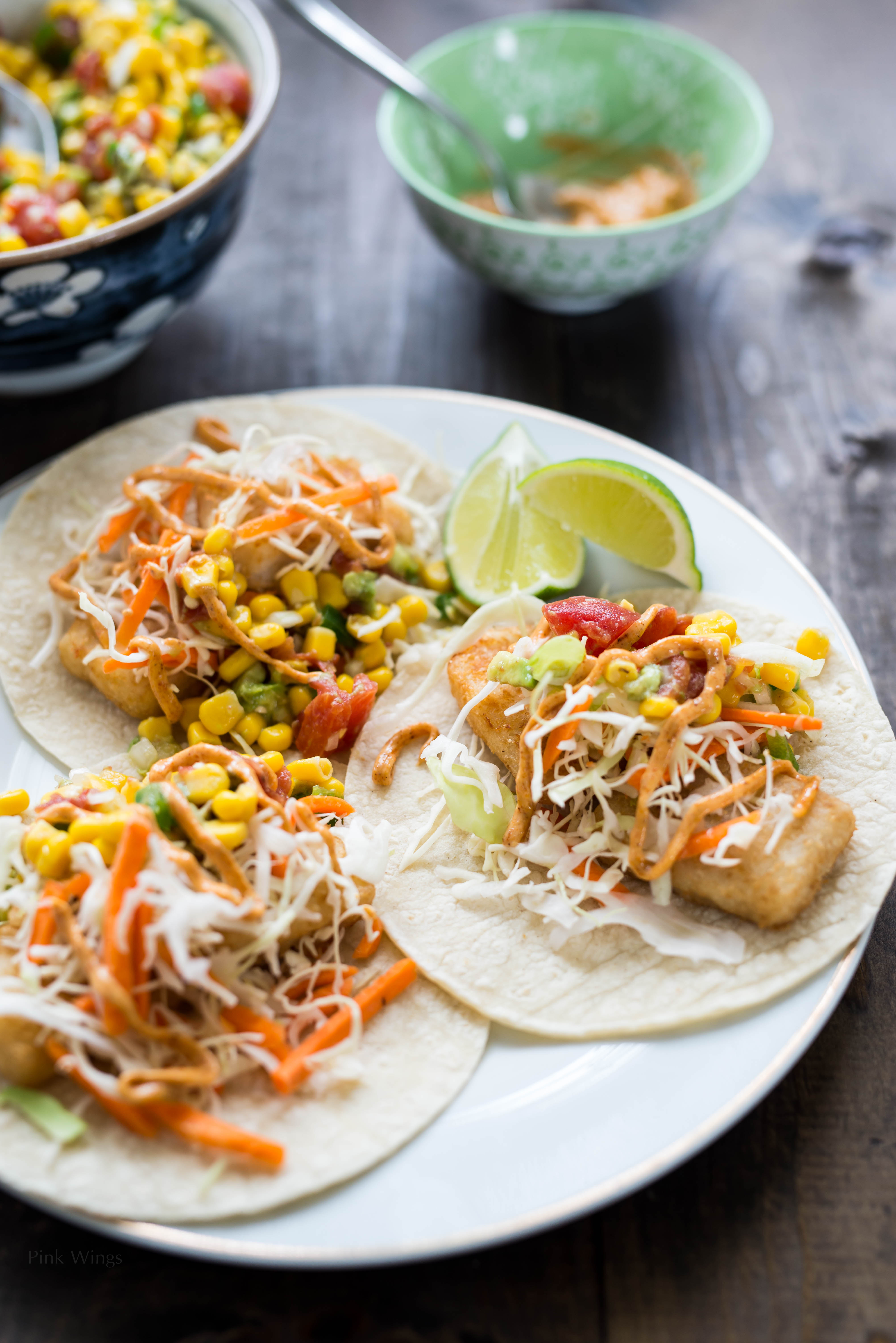 Easy Fish Tacos with Corn Salsa