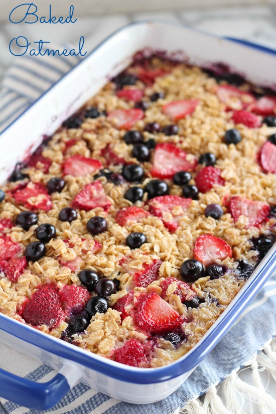Make-Ahead Baked Oatmeal with Berries