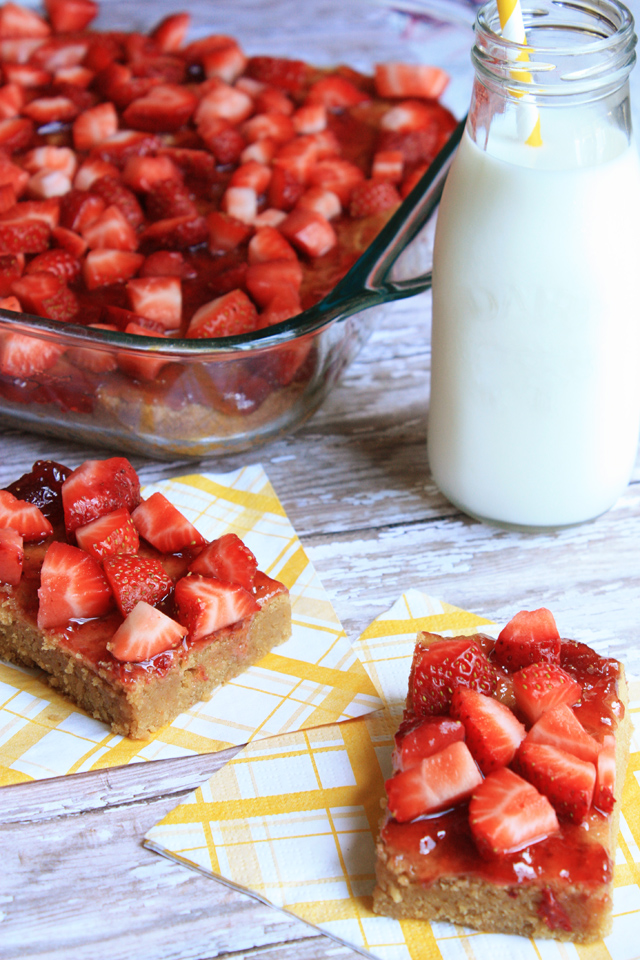 Peanut Butter and Strawberry Jelly Bars 
