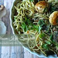 mushroom & kale spaghetti
