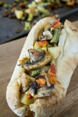 Roasted Vegetable Hoagies: Healthy Game Day Option