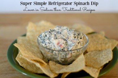 Simple Refrigerator Spinach Dip: Lower in Sodium