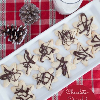 Simple ginger sugar cookie with chocolate drizzle