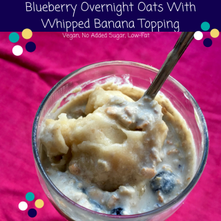 Blueberry Overnight Oats With Whipped Banana Topping by Heather McClees