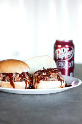 Pulled Pork Sandwiches in Dr Pepper Sauce