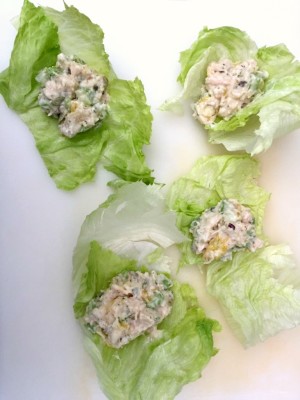 Skinny Ranch Chicken Salad Lettuce Wraps