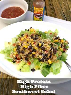 High Protein, High Fiber Southwest Salad