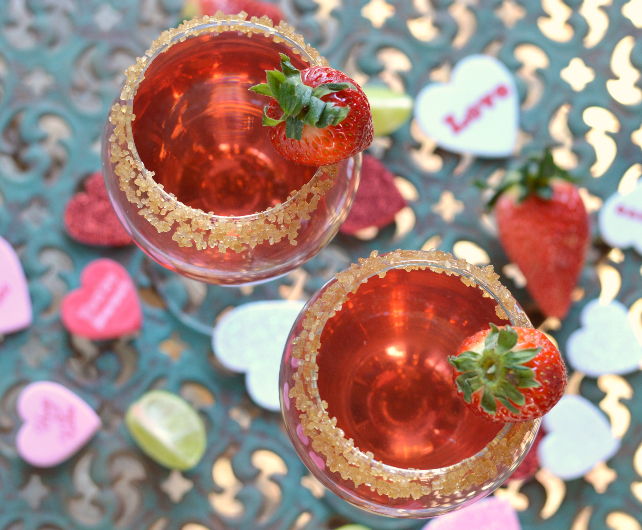 Love Potion Cocktail with Sugar Rims SoFabFood