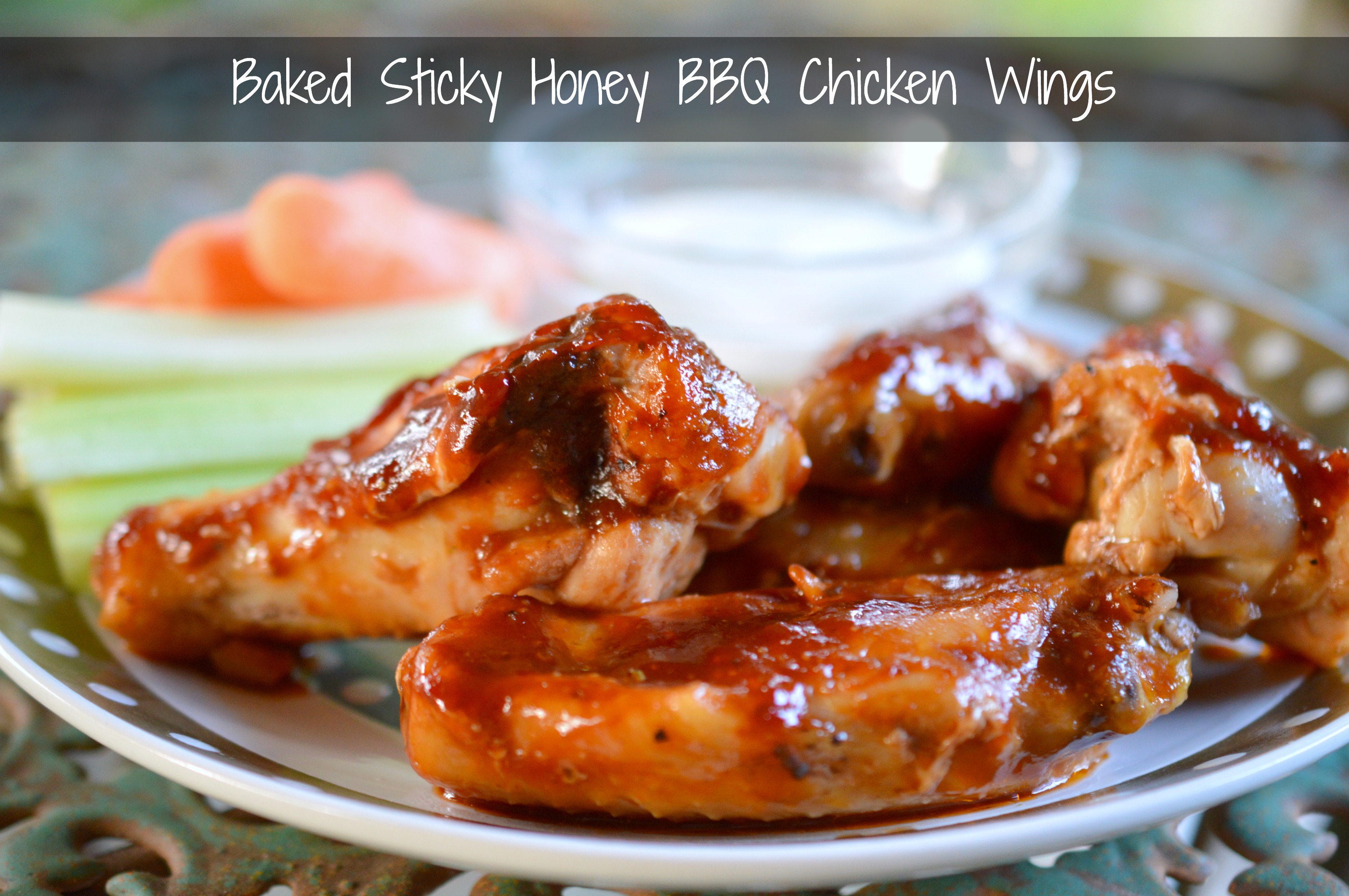 Baked Sticky Honey BBQ Chicken Wings Recipe