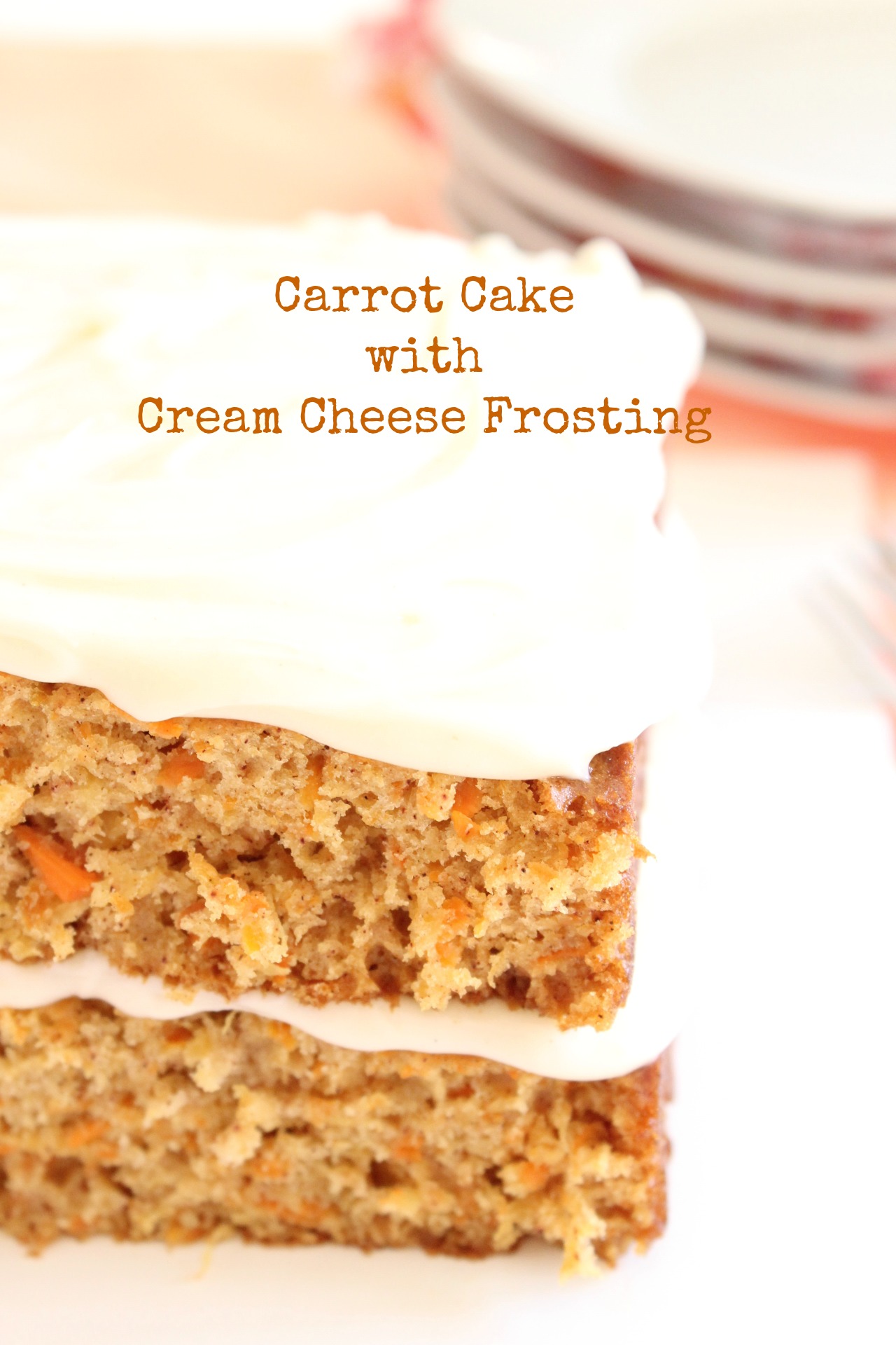 Lighter Carrot Cake with Cream Cheese Frosting
