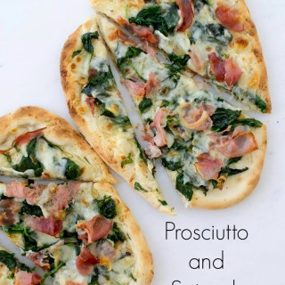 Prosciutto and Spinach Flatbread Pizza