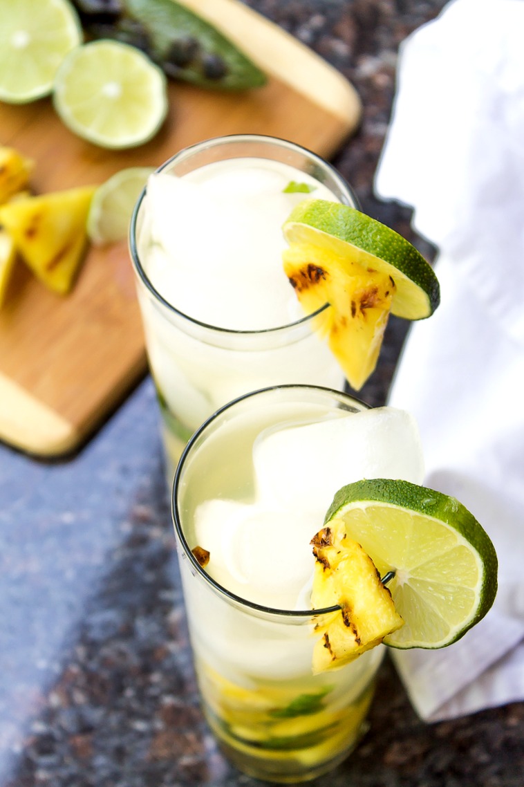Grilled Pineapple Jalapeno Mojito-4