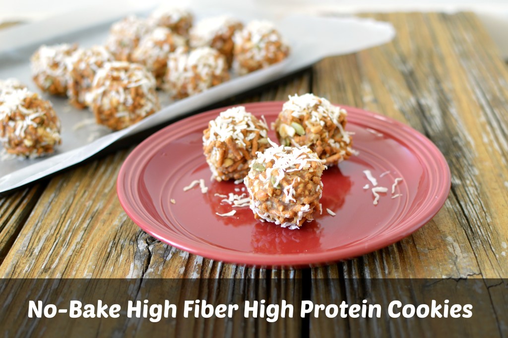 No-Bake High Fiber and Protein Cookies