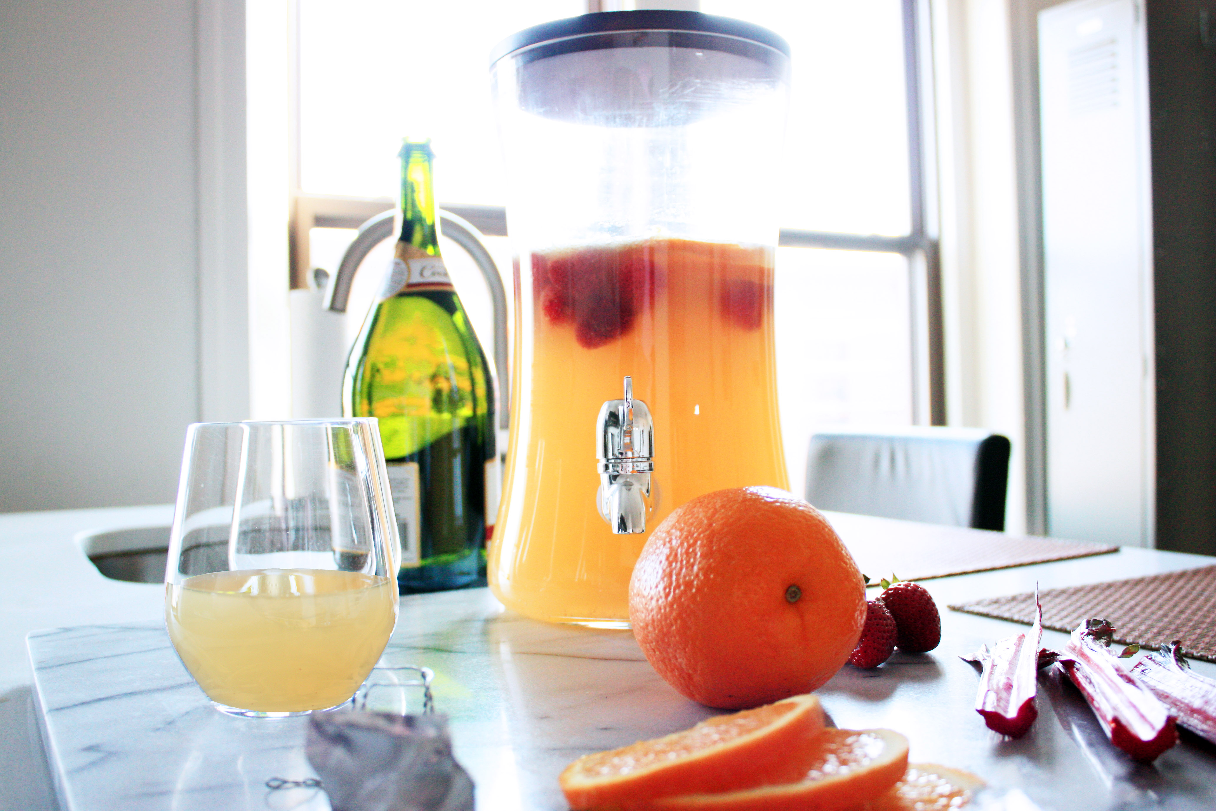 Simple Spring Champagne Sangria