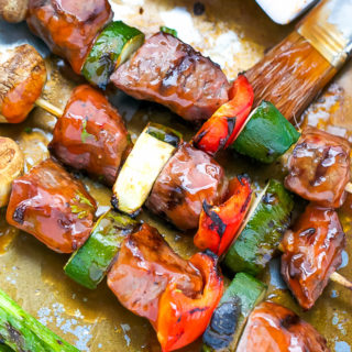 BBQ Beef and Vegetable Kebabs
