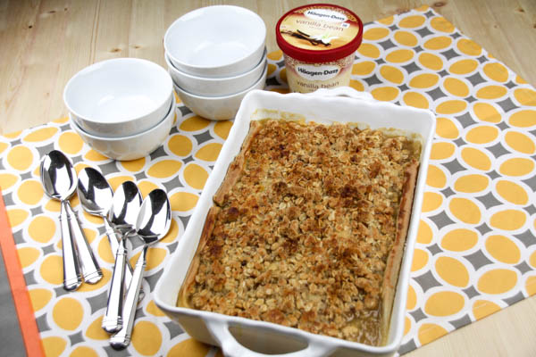 Peach, Pear and, Apple Cobbler with Oatmeal Crumble