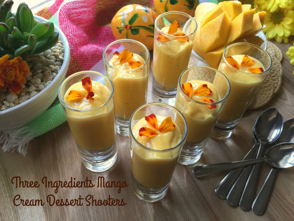 Three Ingredient Mango Cream Dessert Shooters