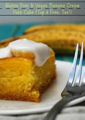 Gluten Free Vegan Banana Poke Cake by Allergy Awesomeness