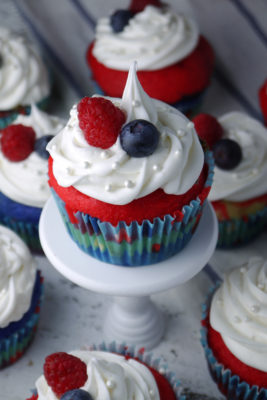 Red, White, and Blue Cupcakes for Memorial Day