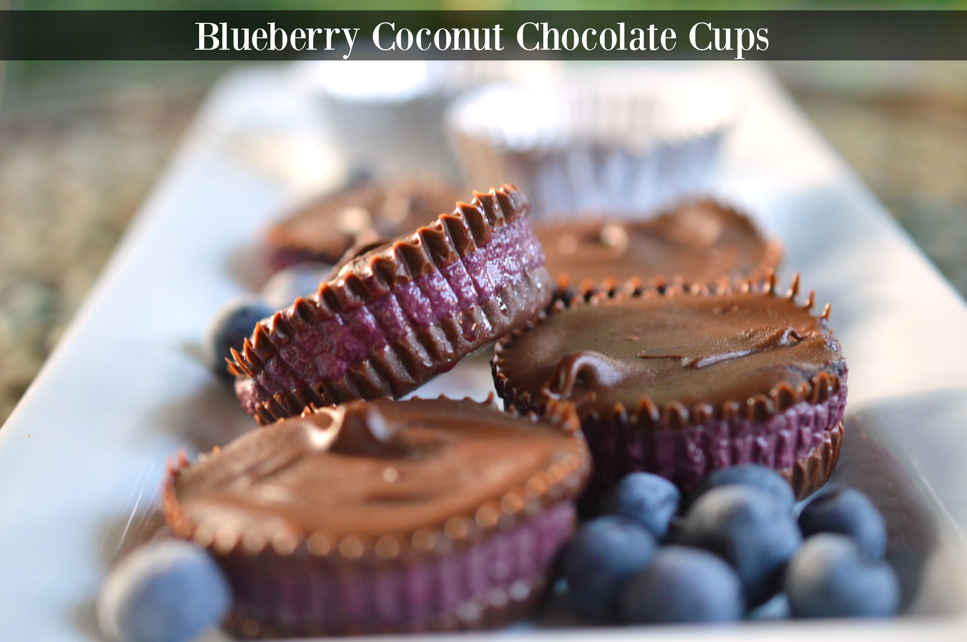 Blueberry Coconut Chocolate Cups