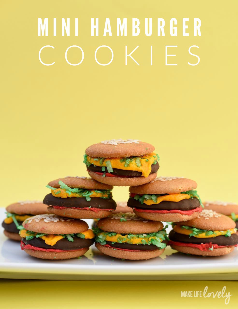 Mini Hamburger Cookies