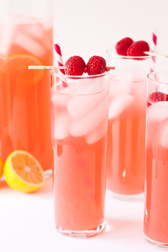 raspberry infused lemonades