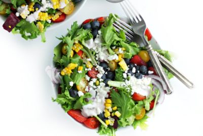 Summer Berry Salad with Creamy Raspberry Dressing