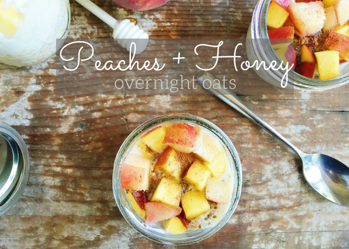 Peaches and Honey Overnight Oats
