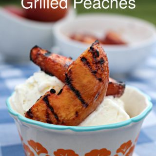 grilled peaches with sweet and spicy sauce
