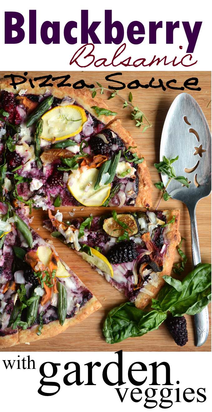 blackberry balsamic pizza with garden veggies