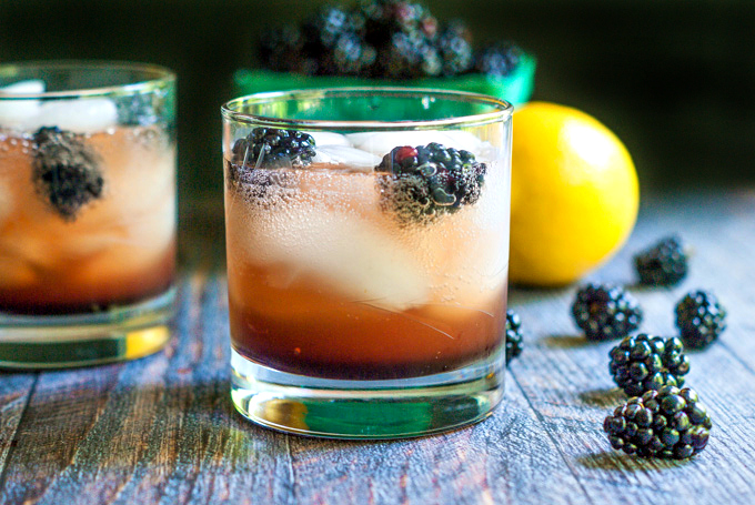 Blackberry Lemon Shrub Cocktails