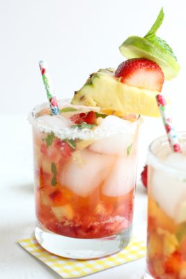 Sparkling Strawberry Pineapple Mocktail